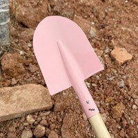 PINSHUN Petite pelle rose beige pour enfants de maternelle, outils de plage et de jardinage, jouets pour creuser le sable et la mer