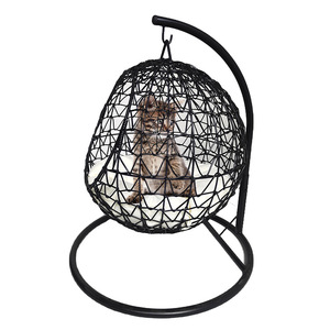 Maison et lit pour <span class=keywords><strong>chat</strong></span> ronde en fer, design élégant et luxueux, avec ouverture semi-fermée, universelle quatre saisons, lavable, conception <span class=keywords><strong>panier</strong></span> suspendu - Product Image 3