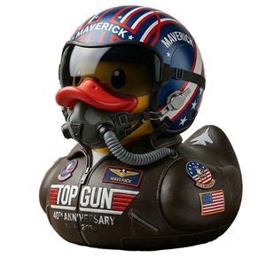 Figurine de canard amusante en résine, <span class=keywords><strong>Top</strong></span> <span class=keywords><strong>Gun</strong></span> 40e anniversaire, design créatif, artisanat fait main pour la décoration de la maison et cadeau d'anniversaire - Product Image 1