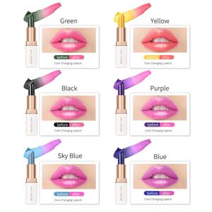 Lápiz Labial Mágico que Cambia de Color, 6 Piezas por Caja, Cambia de Color con la Temperatura, Resistente al Agua, Larga Duración, 8 Horas - Product Image 2