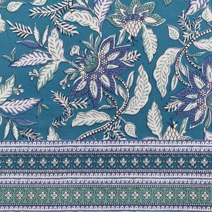 Juego de ropa de cama con estampado de bloque de mano indio Sanganeri 100% algodón suave estampado de flores sábana tamaño King con 2 fundas de almohada juego de ropa de cama - Product Image 1