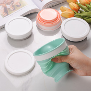 High Quality Eco-Friendly Silicone <strong>Collapsible</strong> Retractable Foldable Direct Drinking <strong>Cup</strong> for Travel and Camping - Product Image 3