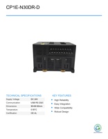 PLC O-M-R Usado CP1E-N30DR-D, Serie CP1E, Unidad de CPU PLC, Unidades de Control de Sistema CNC, Automatización Industrial