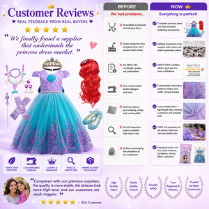 Nouveauté : Costume de tutu en dentelle pour enfants, déguisement d'Halloween, robe de <span class=keywords><strong>princesse</strong></span> sirène pour filles, robe de fête - Product Image 3
