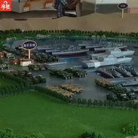 Modelo de mesa de arena en relieve de terreno 3D moderno personalizado para proyectos de planificación urbana industrial y simulación militar