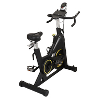 Vélo de spinning professionnel d'intérieur avec résistance à friction réglable, équipement d'exercice pour l'entraînement à domicile