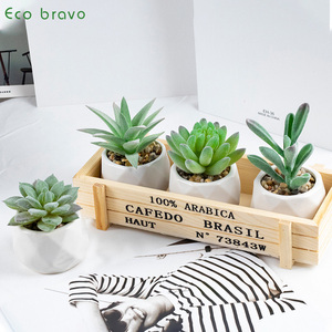 Décoration de maison plantes succulentes artificielles meubles de bureau accessoires de maison décoration de <span class=keywords><strong>jardin</strong></span> vase en céramique plantes succulentes <span class=keywords><strong>cadeau</strong></span> - Product Image 6