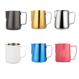 <span class=keywords><strong>Pichet</strong></span> à lait en <span class=keywords><strong>acier</strong></span> <span class=keywords><strong>inoxydable</strong></span> 304, idéal pour le café, le latte, le mousseur à lait, carafe de barista - Product Image 3