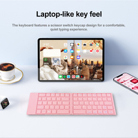 Keyboard Lipat Profil Rendah 65 Tombol 60% BT Nirkabel Mini Portabel Tipis Dapat Diisi Ulang USB Type-C yang Dapat Disesuaikan