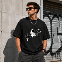 T-shirt unisexe personnalisé en coton peigné de haute qualité 180g, couleur unie, impression de logo DTG DTF, t-shirt décontracté uni, t-shirt oversize pour homme