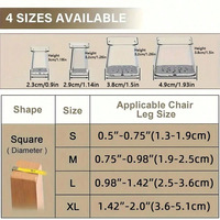 Protège-pieds de chaise en TPE transparent, silencieux, résistant à l'usure, articles ménagers