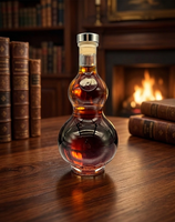 Verre en forme de gourde unique de qualité supérieure et durable de 500 ml, 700 ml, 750 ml pour Tequila, Bourbon, Rhum, Vodka, Alcool Artisanal