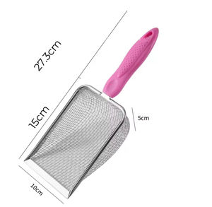 <span class=keywords><strong>Pelle</strong></span> à déjections pour animaux de compagnie durable, manche long en acier inoxydable, filtre à litière de 42 cm, <span class=keywords><strong>pelle</strong></span> à sable, tamis, sacs à excréments - Product Image 2