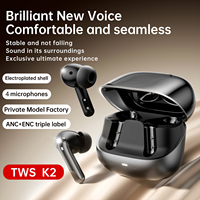 Écouteurs sans fil TWS, écouteurs Bluetooth 5.3, casque avec suppression du bruit, écouteurs intra-auriculaires, écouteurs Bluetooth
