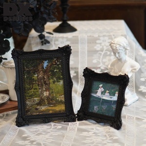 <span class=keywords><strong>Cornice</strong></span> Fotografica in Resina Vintage Oro e Nero DX Designs 4x4 5x5 Pollici, <span class=keywords><strong>Cornice</strong></span> Quadrata di Lusso per Esposizione Artistica Domestica - Product Image 4