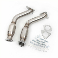 INF-01E Pipa Knalpot Stainless Steel Lurus untuk Infiniti G35/350Z Coupe 370Z G37 VQ37HR VQ35HR 2007 Baru Garansi 1 Tahun