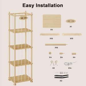 Organisateur de rangement pour animaux en <span class=keywords><strong>peluche</strong></span> pour enfants, étagère de rangement pour jouets en bois de pin massif avec étagères amovibles, grand support pour animaux en <span class=keywords><strong>peluche</strong></span> - Product Image 5