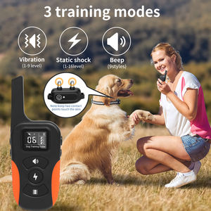 Suministros de entrenamiento para mascotas <span class=keywords><strong>Collar</strong></span> de choque remoto para perros Juego de arnés de entrenamiento para mascotas con vibración recargable <span class=keywords><strong>Collar</strong></span> eléctrico antiladridos - Product Image 4