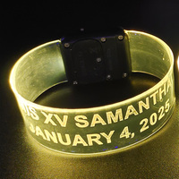Weihnachts feier Geschenk Leuchten Crowd LED Armband Glow in Dark Farbwechsel RGB Magnet LED Armband