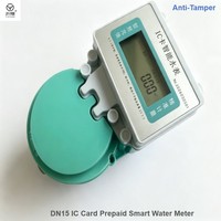 Source Factory DN15 Brass Body IC Card Prepaid Water Meter Valve Control Intelligent Digital Dual LCD Display Panel Flow Meters