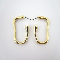 Boucles d'oreilles créoles pour femmes en alliage plaqué or, géométriques, tendance, best-seller, Shopify Qingdao Colorful Jewelry Co.ltd Dupes