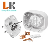 Boîtier en plastique ABS 80*66.5*70mm pour prise intelligente WiFi européenne 16A avec accessoires, coque de prise standard allemande pour maison intelligente