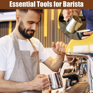 Jarra Portátil de Acero Inoxidable de 12oz para Espumar Leche, Jarra para Café Latte Art - Product Image 4