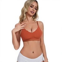 Soutien-gorge d'été confortable, sans coutures, doux, respirant, grande taille 6XL, sans armatures, push-up, ultra-fin, bonnet 3/4, bretelles convertibles en nylon