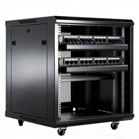 Armoire serveur 12U de luxe à parois épaisses, murale ou sur pied, 19 pouces, 600*600*450mm, en acier SPCC, revêtement poudré, en stock.