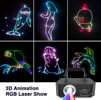 Neuer 500mW RGB Vollfarb-Animationslaser für 3D-Projektion, Party-Disco-Bühnenbeleuchtung für Nachtclubs