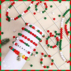 Kit de Manualidades con Cuentas de Arcilla Polimérica de Santa Claus y Árbol de Navidad Heishi para Hacer Joyas y Pulseras - Product Image 3