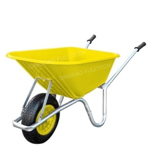 Belle Warrior Wheelbarrow Orange 100L, pneu à profil extra large à crampons profonds anti-crevaison avec plateau en HDPE et roulement à aiguilles - Product Image 4
