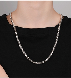 Joyería de moda para <span class=keywords><strong>hombre</strong></span>, alta calidad, 2mm, 3mm, 5mm, caja <span class=keywords><strong>veneciana</strong></span> de plata 925, collar de <span class=keywords><strong>cadena</strong></span> de eslabones, cadenas de plata para <span class=keywords><strong>hombre</strong></span>, plata 925 pura - Product Image 6