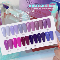 Vendeeni OEM/ODM Marque Privée Conception Gratuite Vernis à Ongles Gel UV pour Salon 12 Couleurs Collection Bio