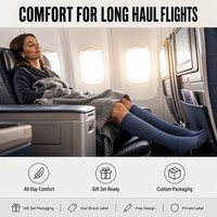Chaussettes de compression personnalisées pour le voyage, chaussettes de vol pour longs trajets, confortables, vente en gros OEM, conception gratuite, support de marque privée