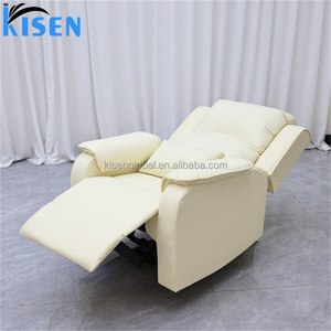 KISEN Multi-functional pink Nail <b>Salon</b> Spa Manual Lazy Sofa Bed With Extendable Feature <b>Stool</b> Sofa for Spa Shop - Product Image 2