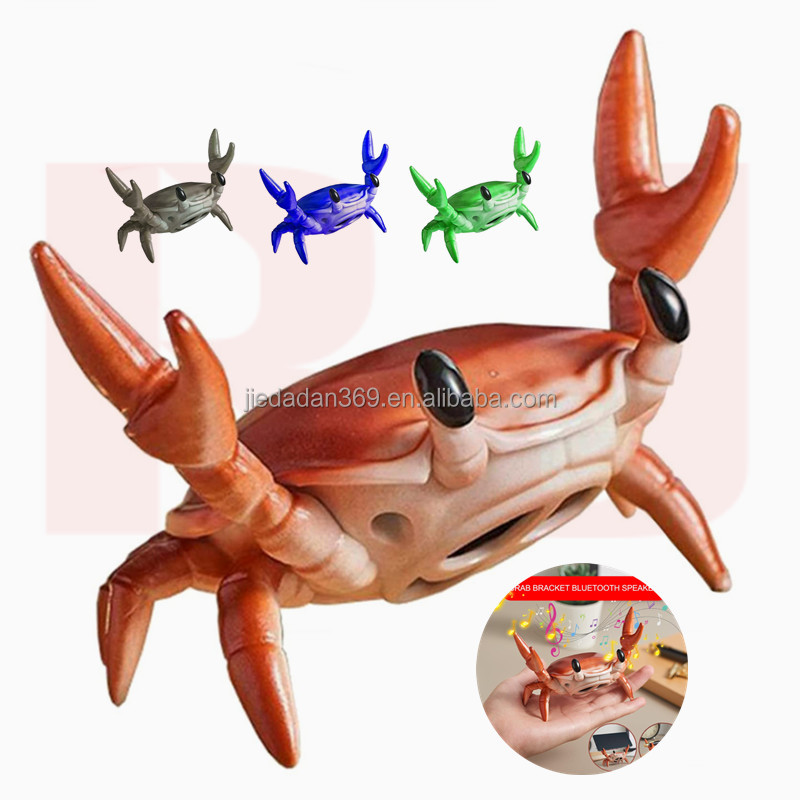 Лучший подарок 2 в 1 держатель для телефона в форме краба с колонкой F8 Портативный 360 градусов объемный стерео настольный мини-радио BT беспроводной динамик