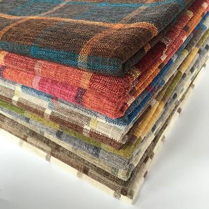 Tissu Textile personnalisé de haute qualité, rideaux de canapé, fil teint <span class=keywords><strong>en</strong></span> Jacquard, tissu <span class=keywords><strong>en</strong></span> coton et <span class=keywords><strong>lin</strong></span> à carreaux pour vêtements - Product Image 1