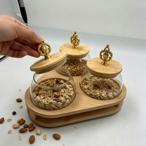 Pot de stockage rotatif en verre borosilicate de 550 ml, récipient hermétique et résistant à l'humidité pour les céréales et les grains - Product Image 6