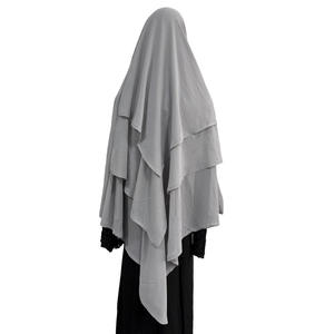 プレミアムKhimar HijabカスタムロゴKhimar 3層マレーシア女性HijabスカーフKhimar Hijab - Product Image 2
