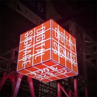 Schermo LED Pubblicitario Impermeabile P2.5 per Esterni, Cubo LED a 4 Lati, Cartellone Digitale LED per Esterni