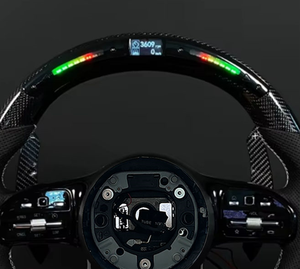 Volante de Fibra de Carbono Compatible con <span class=keywords><strong>Mercedes</strong></span>-Benz <span class=keywords><strong>Clase</strong></span> <span class=keywords><strong>B</strong></span> C217 B200 B260 C63 G63 S63 S500 W204 W205 E63 C200, de Modelo Antiguo a Nuevo - Product Image 3