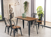 Prix DDP USA, livraison aux États-Unis, Chaise en métal pour restaurant, café, brasserie, chaise de salle à manger industrielle, chaise de bistrot de terrasse