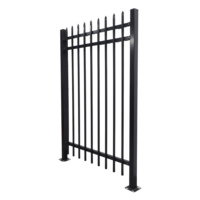 Panneau de clôture tubulaire en aluminium de 6 pi et 7 pi pour jardin, sécurité extérieure, installation facile, durable