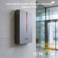 Lecteur de cartes de contrôle d'accès tout métal 125 kHz EM HID 13,56 MHz Mifare NFC Wiegand 26-37 bits IP65 étanche sans clavier