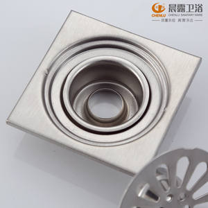 Drenaje de Piso Cuadrado de Acero Inoxidable Chenlu, Roscado de 3 Pulgadas, Fácil Instalación, Doble Propósito - Product Image 1