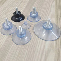 Vis de nivellement réglables pour pieds, en caoutchouc pour verre, avec vis auto-adhésives et ventouse transparente en PVC