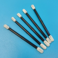 Éponge de nettoyage de précision sans peluches à poignée noire, éponge de détaillage double face en mousse haute densité pour salle blanche