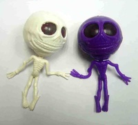 Juguetes Clásicos de Plástico Blando con Forma de Extraterrestre con Ojos Saltones Multicolores para Decoración de Fiestas