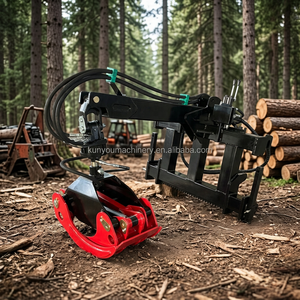 Remorque de transport de grumes industrielle montée sur <span class=keywords><strong>tracteur</strong></span> avec bras stabilisateurs - Product Image 4